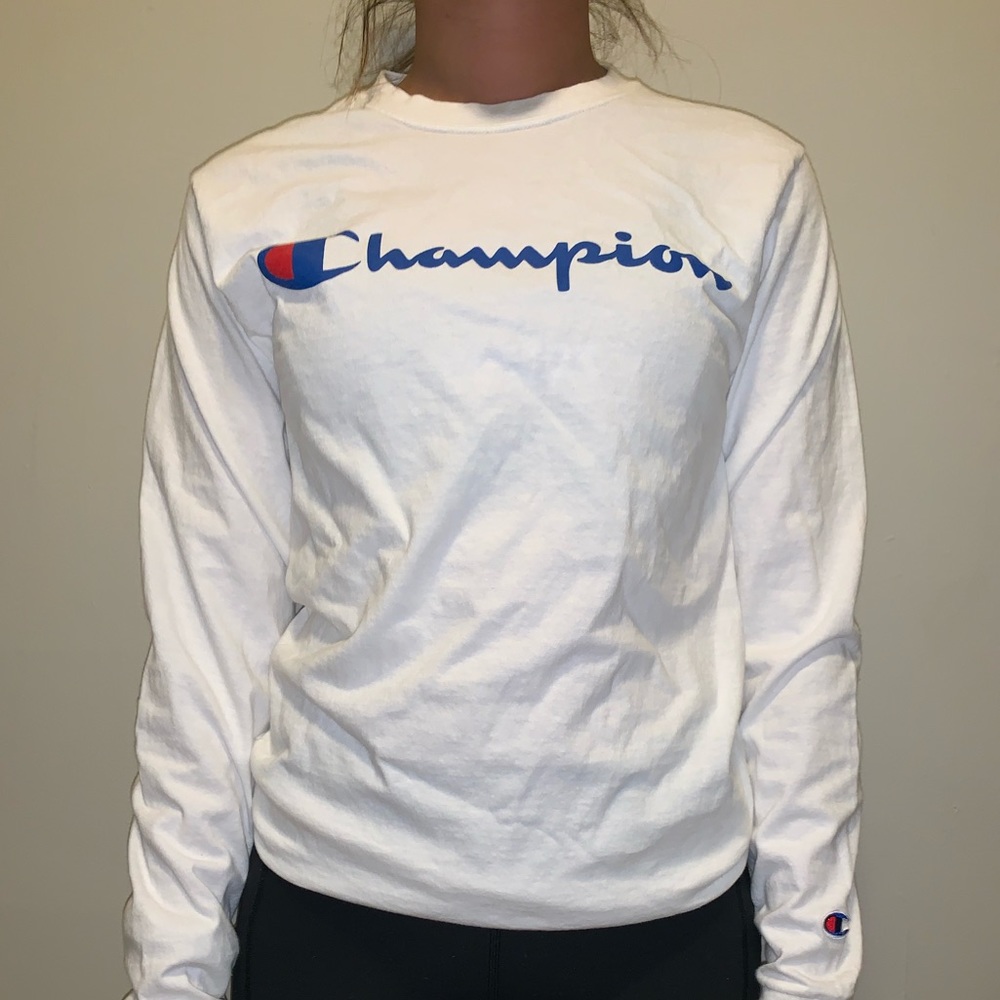 White Champion Long Sleeve